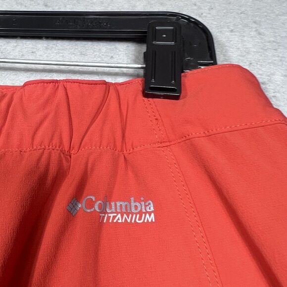 Columbia Titanium Omni-Shield Pants Womens 12 Orange Straight Leg Zip Pockets - Picture 11 of 14